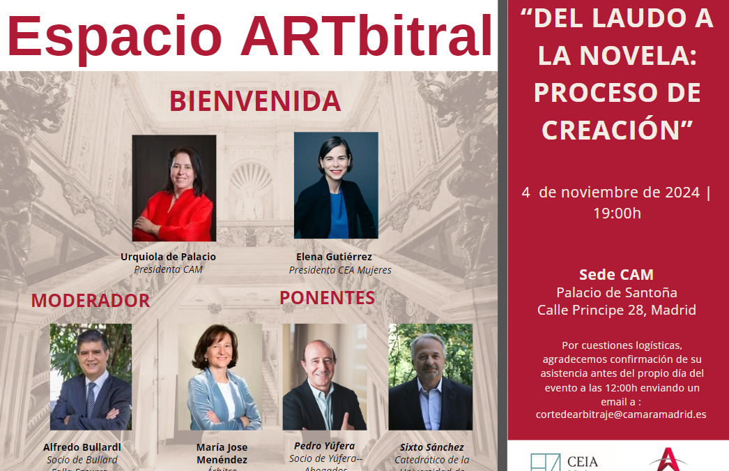 Espacio ARTbitral:”Del laudo a la novela: proceso de creación”